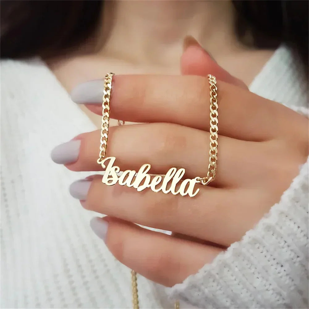 โจ Custom Name Cuban Chain Necklace โ For Women & Men โจ
Show off your unique style with this personalized name necklace, featuring a bold 5mm Cuban link chain and a custom name pendant crafted from premium stainless stee