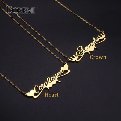 💛 DOREMI Handmade Custom Name Necklace – Elegant Heart Statement Choker 💛
Express your individuality and elegance with this handmade personalized name necklace from DOREMI. Expertly crafted from high-quality stainless