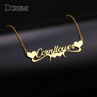 💛 DOREMI Handmade Custom Name Necklace – Elegant Heart Statement Choker 💛
Express your individuality and elegance with this handmade personalized name necklace from DOREMI. Expertly crafted from high-quality stainless