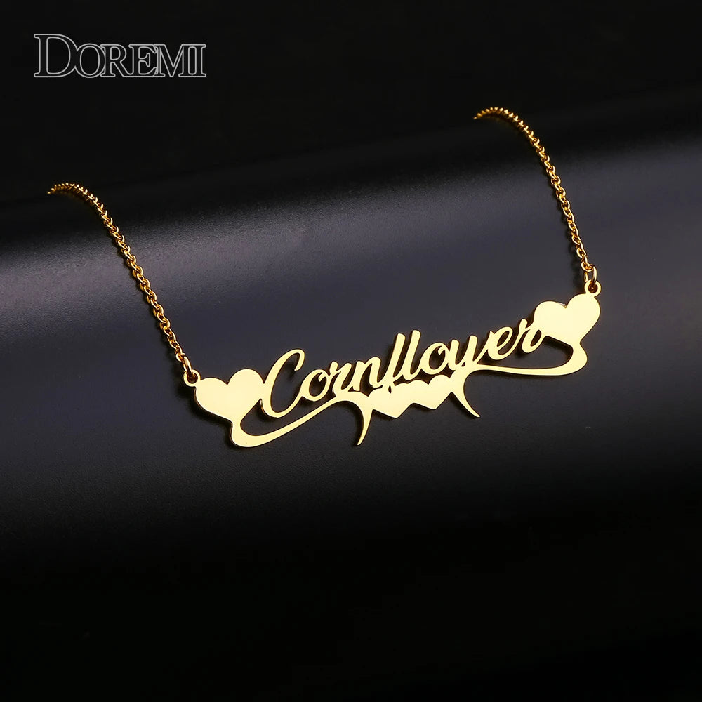 💛 DOREMI Handmade Custom Name Necklace – Elegant Heart Statement Choker 💛
Express your individuality and elegance with this handmade personalized name necklace from DOREMI. Expertly crafted from high-quality stainless