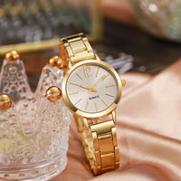 ✨ 2PCS Luxury Women's Watch Set – Elegance Meets Simplicity ✨

Add a touch of timeless charm to your look with this 2-piece luxury women’s watch set, featuring a sleek simple dial and a stylish hollow gold bracelet st