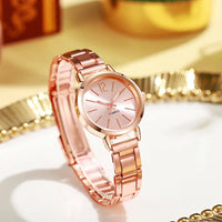 ✨ 2PCS Luxury Women's Watch Set – Elegance Meets Simplicity ✨

Add a touch of timeless charm to your look with this 2-piece luxury women’s watch set, featuring a sleek simple dial and a stylish hollow gold bracelet st