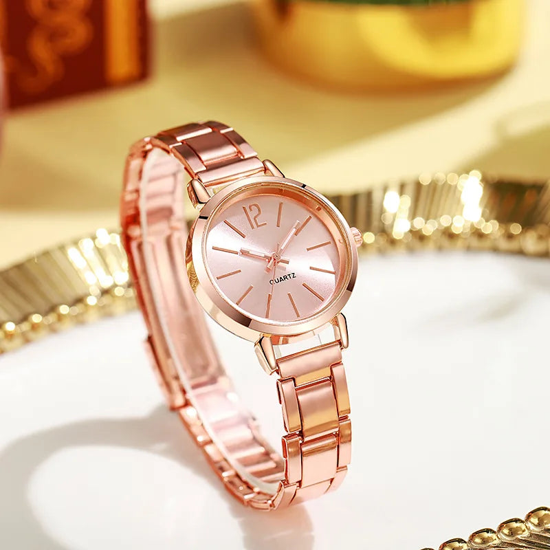 ✨ 2PCS Luxury Women's Watch Set – Elegance Meets Simplicity ✨

Add a touch of timeless charm to your look with this 2-piece luxury women’s watch set, featuring a sleek simple dial and a stylish hollow gold bracelet st
