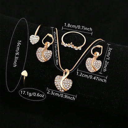\💎 Luxury Women's Jewelry & Watch Set – Elegance in Every Detail