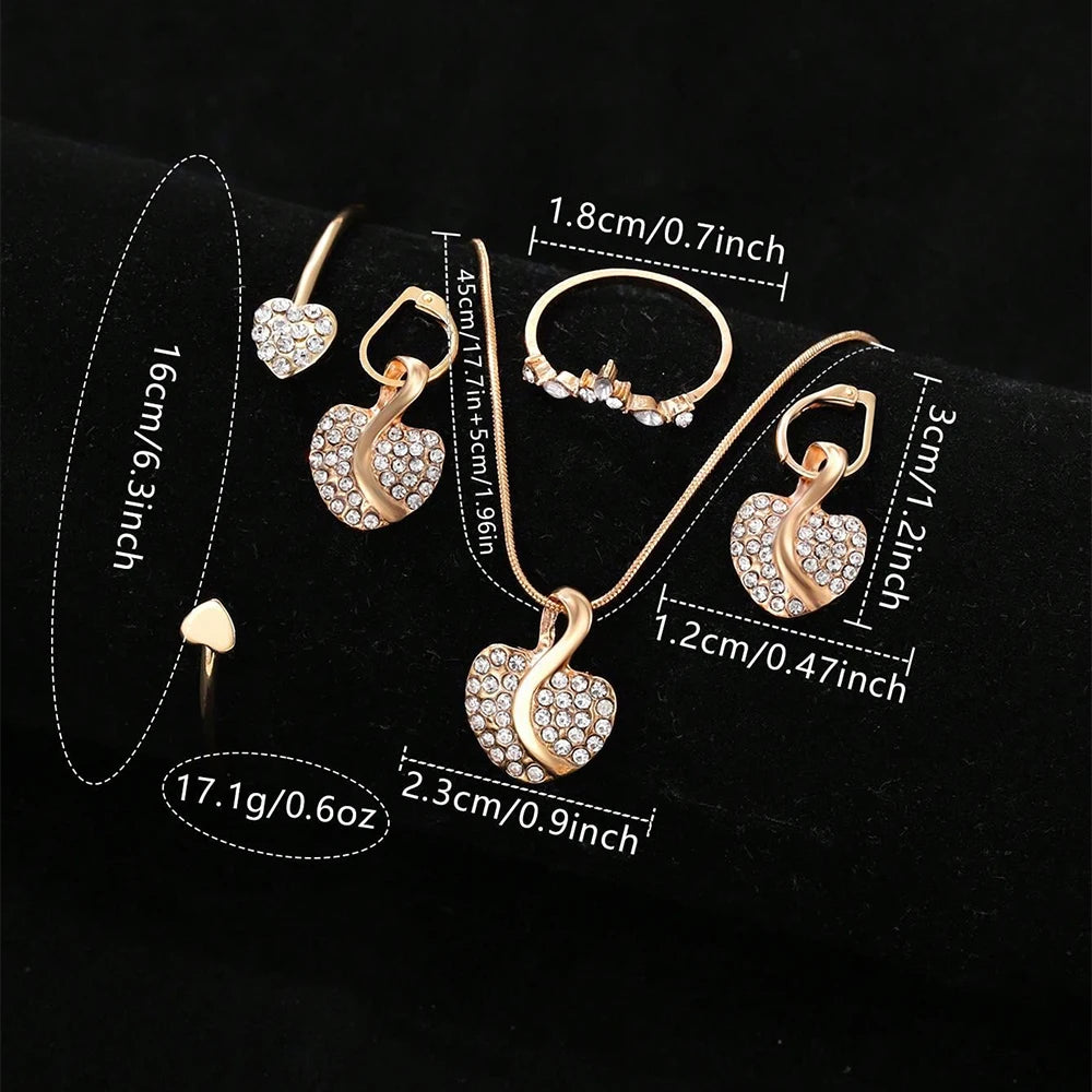 \💎 Luxury Women's Jewelry & Watch Set – Elegance in Every Detail