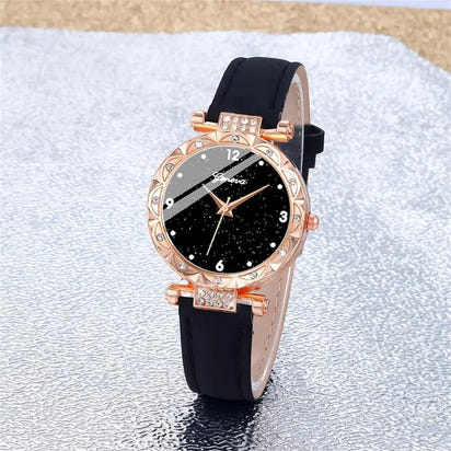 💎 5PCS Luxury Women's Watch & Bracelet Set – Sparkle with Every Moment 💎

Shine with timeless elegance wearing this 5-piece luxury women’s watch and bracelet set, crafted for those who love a blend of glamour, sophi