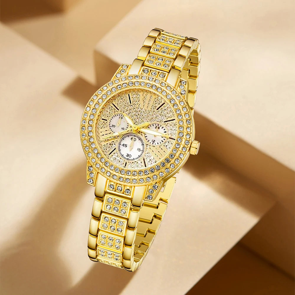 \💎 Luxury Women's Jewelry & Watch Set – Elegance in Every Detail